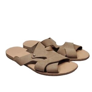 KYMA Womens Comfort Leather Sandals Flats shoes sz 41/11